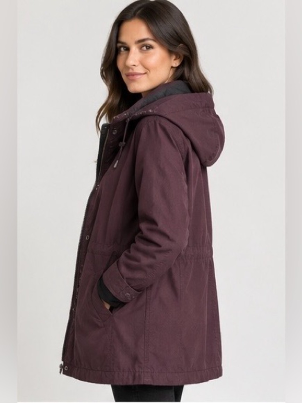 Bernardo Deep Plum Utility Jacket size XL